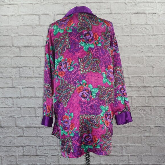 Vintage 80s Victorias Secret Floral Night Shirt - Picture 3 of 7